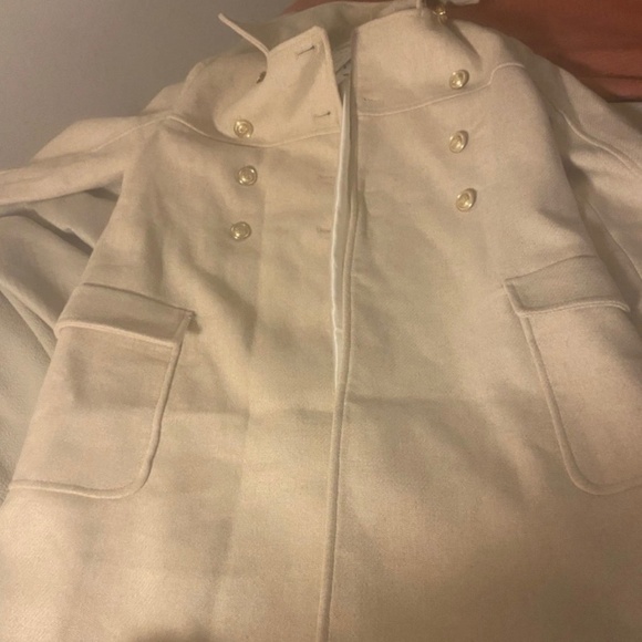 NEW Zara double breasted wool coat camel tan gold buttons blogger balmai Knee - Picture 1 of 10